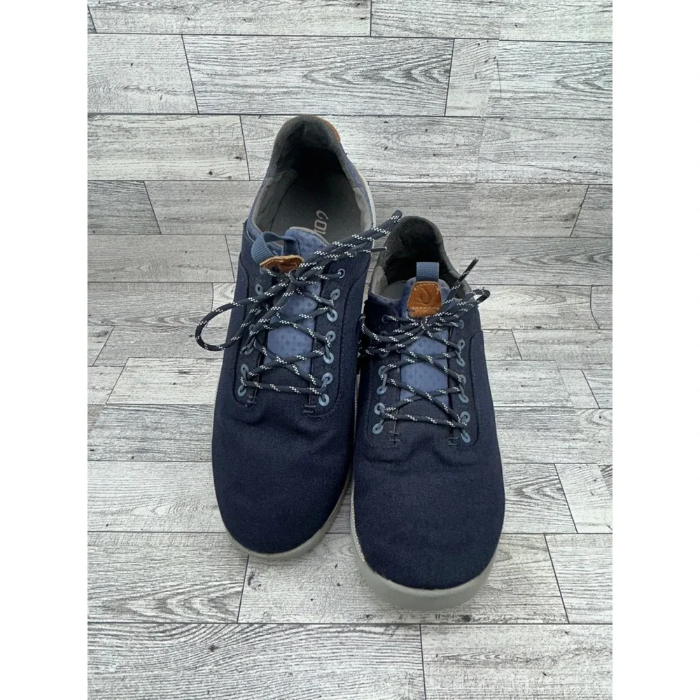 OluKai Nanea Li Men Sz 12 Navy Blue Textile Casual Sneakers 10485-TFVI